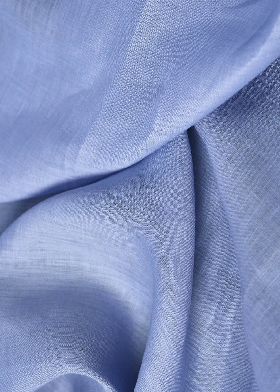 1 Yard Solid Periwinkle Linen Fabric Soft Lightweight 55 Inches Wide for Apparel and Crafts